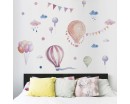 Hot Air Balloon Wall Stickers, Cute Cartoon Kindergarten Classroom Wall Decoration 